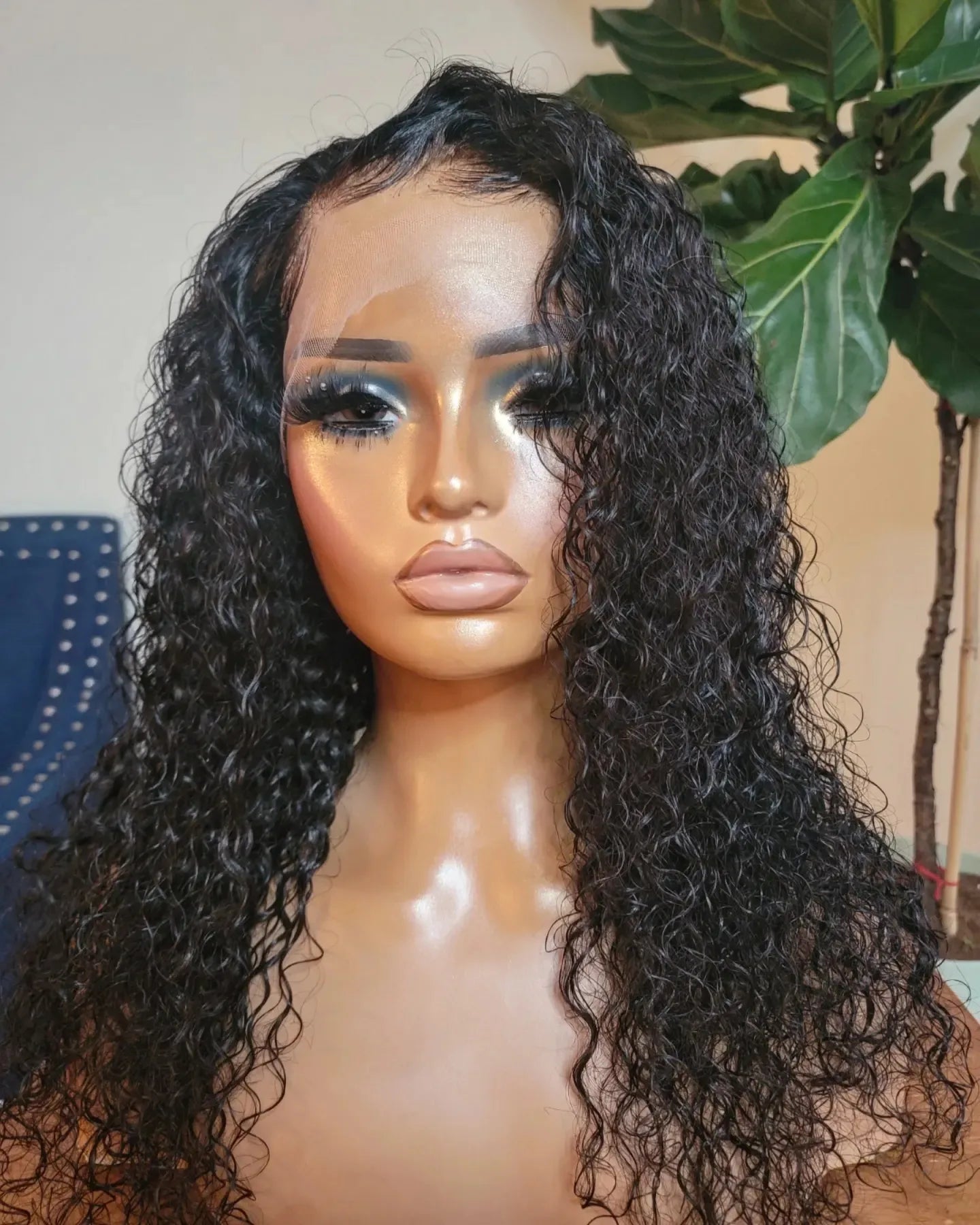 Transparent Curly Hair 13x4 Lace Frontal Wig 150% - 180% Density