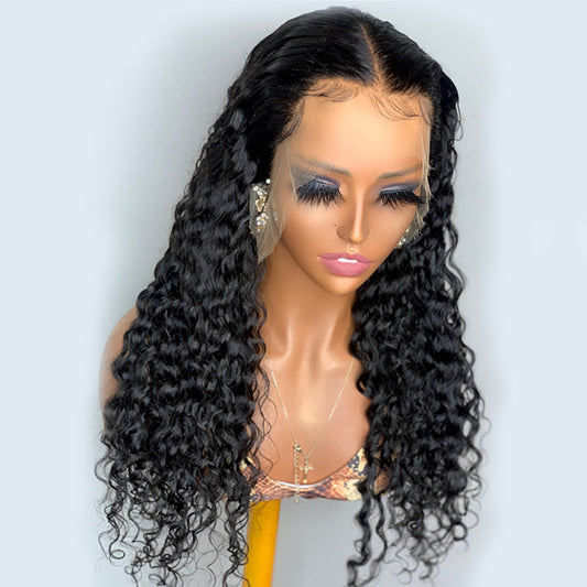 Transparent Deep Wave 13x4 Lace Frontal Wig 150% - 180% Density